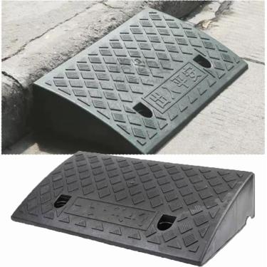 Imagem de Rampas De Limiar De Elevação De 1" - 7" Rampa De Entrada Para Portas Rampas De Calçada Portáteis Leves Rampas De Cadeira De Rodas Antiderrapantes Carga Alta, One Color, 50 * 27 * 10cm
