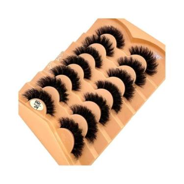 Imagem de Cílios Postiços De Visom Sintético Com Efeito Natural E Volumoso, 7 Pa