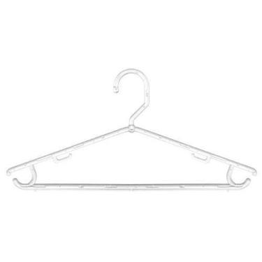 Imagem de 100 Cabides Cavado Acrílico Transparente Adulto 8 mm - 40 cm - Pegasus