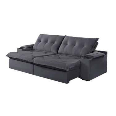 Imagem de Sofá 5 Lugares Retrátil E Martins M-163 Com Acessórios Velud Grafite