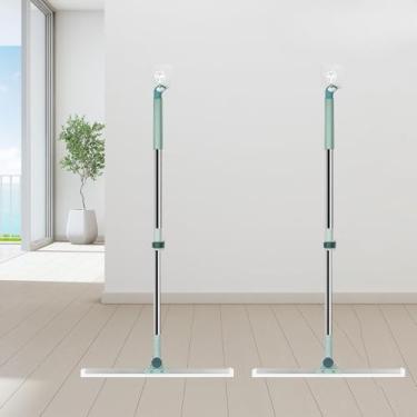 Imagem de Vassoura Rodo Mágico Silicone Grande 50cm Para Limpeza de Multiuso Piso Vidros Com Gancho Secos e Molhados Uso Duplo(KIT2)