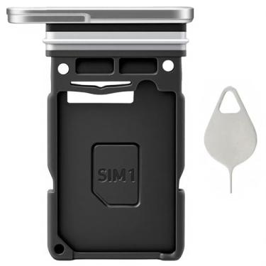 Imagem de Ubrokeifixit Suporte para bandeja de cartão SIM único Galaxy S25 Ultra S938U1 de substituição para Samsung Galaxy S25 Ultra S938U S938W S938U1 S938B S938E (S938U-Branco Prata)