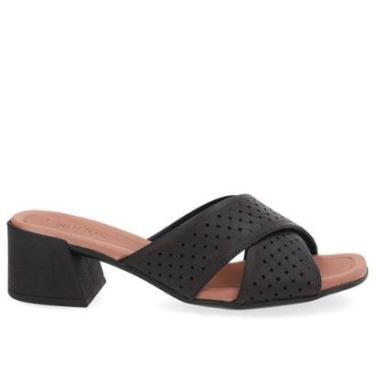 Imagem de TAMANCO USAFLEX SALTO BLOCO EM COURO REF UD25001 FEMININO-Feminino