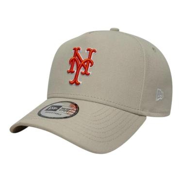 Imagem de Boné New Era 940 A-Frame New York Mets Outline Script Bege-Masculino