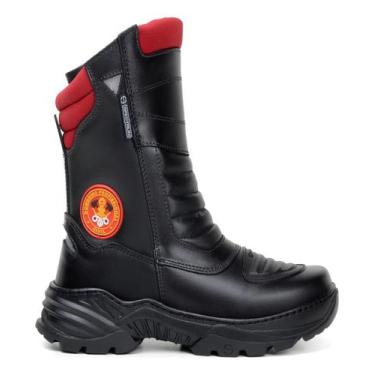 Imagem de Bota Coturno Bombeiro Masculina Feminina Couro Cano Médio - AR Calçado