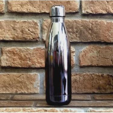 Imagem de Garrafa Térmica Squeeze Bicolor Camping Academia Inox 500ml Vedação Si