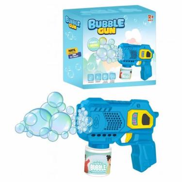 Imagem de Arminha Bubble Gun com Luzes Brinquedo Arminha de Bolhas Coloridas