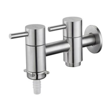 Imagem de Torneira Inox Tanque Com Saída Máq. De Lavar Link Doan Nox12