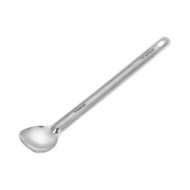 Imagem de Colher De Titânio Ultraleve Com Cabo Longo Tiartisan, Talheres Portáte