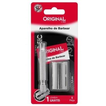 Imagem de Aparelho De Barbear Antigo Metal Retrô 1 Lâmina Navalha Aço - Original
