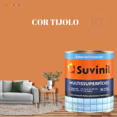 Imagem de Tinta Epóxi Base Água Cor Laranja Suvinil Multissuperfícies Antimofo L