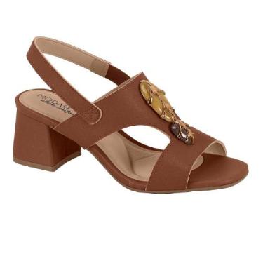 Imagem de Sandalia modare salto grosso ref 7172.127.21736 feminino, Marrom, 40
