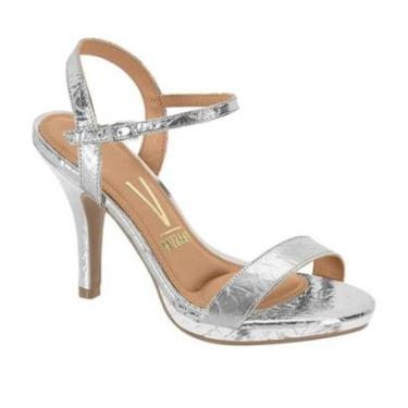 Imagem de Sandália Vizzano Feminina Salto Fino Prata-Feminino