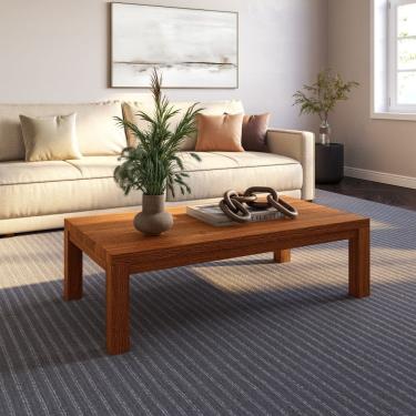 Imagem de Mesa de Centro 1550NE Nature Retangular de Madeira Maciça Rústico Escuro Finestra