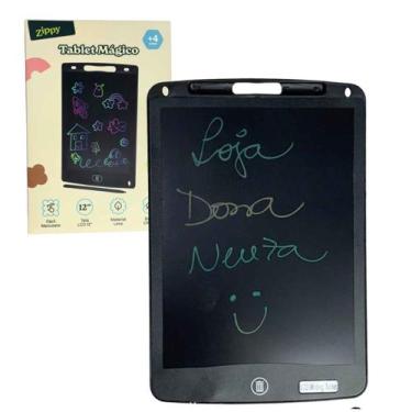 Imagem de Tablet Infantil Lousa Mágica Digital P/ Desenho 12 Polegadas Lousinha 