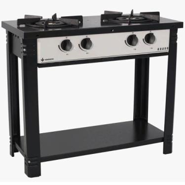 Imagem de Fogão Industrial Venâncio à Gás Bravo 2 Bocas Cinza Esmaltado BR2B - M
