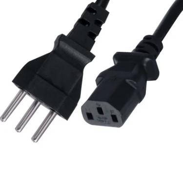 Imagem de Cabo De Força Energia Para Fonte Atx Tripolar 1.5m 3x0.5 Novo Padrão - Bivolt