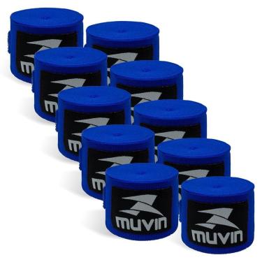 Imagem de Kit Bandagem Elástica 5m Muvin c/ 5 Pares - Boxe Muay Thai-Unissex