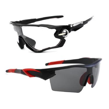 Imagem de Kit 2 Óculos De Sol Esportivos Bike Corrida Caminhada Vôlei Beach Tennis MTB UV 400-Unissex