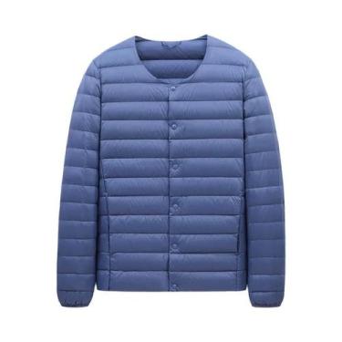 Imagem de Jaqueta Masculina Ultra Leve De Plumas Com Gola Redonda E Forro Quente