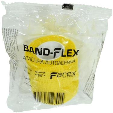 Imagem de Atadura 5cm Amarela Band-Flex Autoadesiva Para Animais Farex