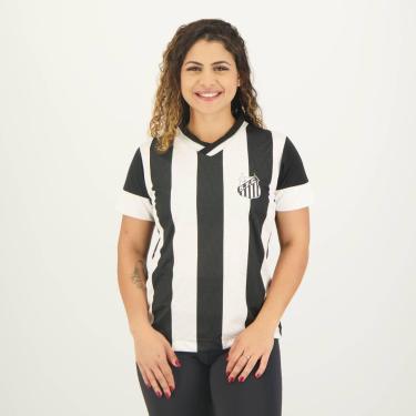 Imagem de Camisa Santos Season Feminina Preta e Branca-Feminino