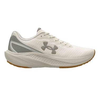 Imagem de Tênis corrida feminino under armour wing 2 branco e cinza, 39, Branco,