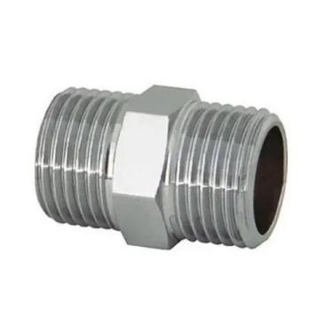 Imagem de Niple 1/2 X 1/2 Metal Cromado CÓD. 222 - SOS METAIS SANITÁRIOS