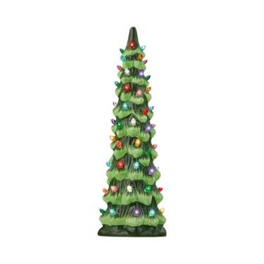 Imagem de Árvore De Natal De Resina Pintada À Mão Com Luzes Para Decoração De Ca