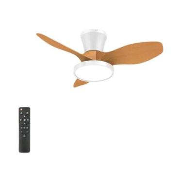 Imagem de Ventilador De Teto Moderno Com Luz, Controle Remoto, Dimmer, 3 Velocid