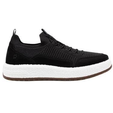 Imagem de Tênis Casual Democrata Denim DRAKE PULSE 600102 Lançamento, Preto, 38