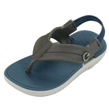 Imagem de Chinelo Infantil Menino Macio Elástico Cartago Kids Aspen, Azul, Marro