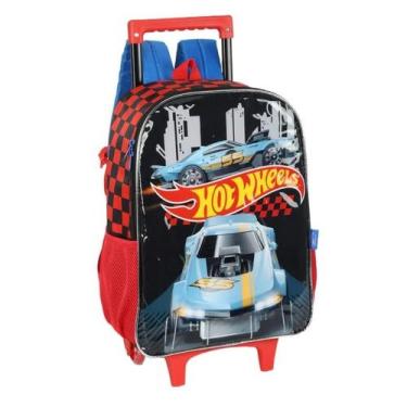 Imagem de Mochila com Rodas e Alças Hot Wheels Preto - Luxcel