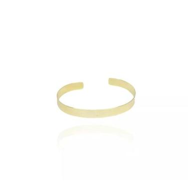 Imagem de Bracelete Liso Largo Folheado em Ouro 18k - Floratta Joias