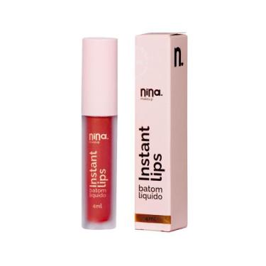 Imagem de Batom Líquido Matte Instant Lips - Nina Makeup, RUBI