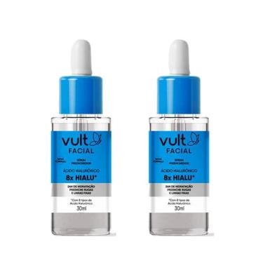 Imagem de Kit 2 Sérum Facial Preenchedor Vult Ácido Hialurônico 8x Hialu 30ml