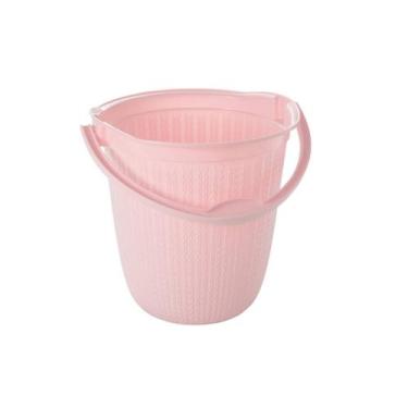 Imagem de Balde De Bebê Infantil Trama Plasútil 8 Litros, Rosa