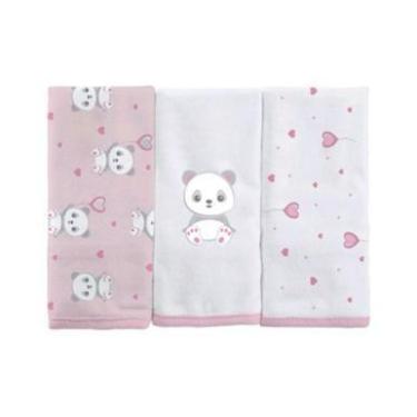 Imagem de TOALHA BOQUINHA BUBLIM BABY C/3 UNIDADES 30CM x 35CM ESTAMPADA, Panda