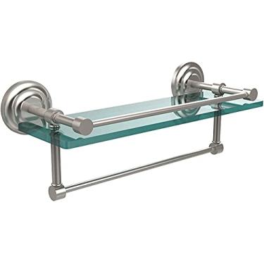 Imagem de Prateleira de vidro Allied Brass QN-1TB/16-GAL-SN Qn 1 Tb Gal Inch Gallery Towel Bar, 40 cm, níquel acetinado