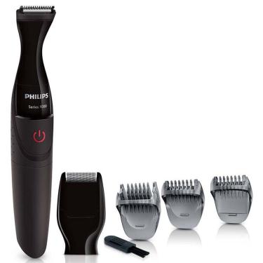 Imagem de Aparador de Pelos Philips Multigroom Series 1000 2 em 1 À Prova D'água Sem Fio Preto - à Pilha
