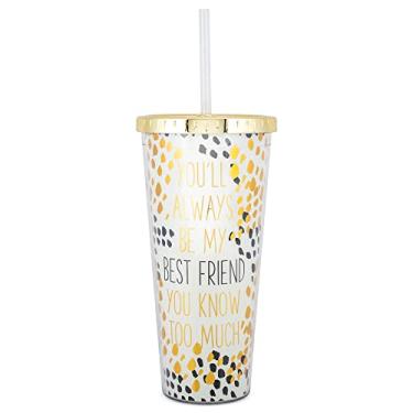 Imagem de Mary Square Copo com canudo You'll Always Be My Best Friend 28 x 10 cm, 1 unidade (pacote com 1)