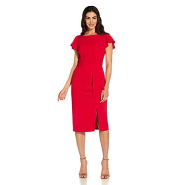 Imagem de Adrianna Papell Vestido feminino de crepe, Gerânio, 44