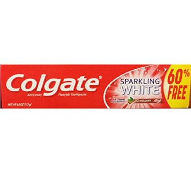 Imagem de Colgate Pasta de dente de flúor anticavity com canela e gel com sabor natural de menta – sem glúten