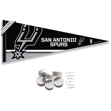 Imagem de San Antonio Spurs Pennant Flag and Wall Tack Pads Mounts
