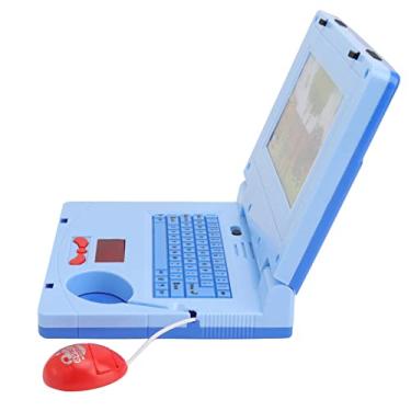 Imagem de Laptop de Aprendizado Infantil, Computador de Aprendizado Educacional de Desenho EletrôNico de Aprendizado Infantil (Rato não retrátil azul)