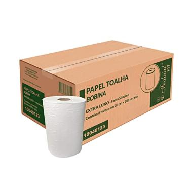 Imagem de Papel Toalha bobina 100% celulose Indaial Fit 6 rolos de 200m