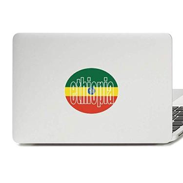 Imagem de Adesivo de notebook com emblema de vinil da bandeira do país da Etiópia
