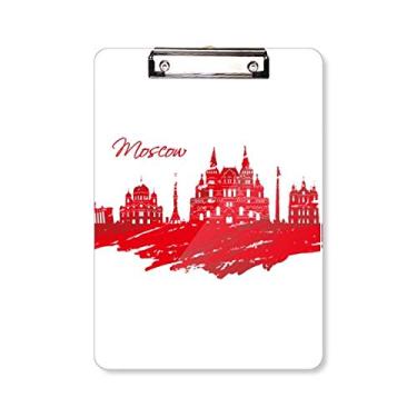 Imagem de Moscou, Catedral Vermelha, Cidade da Rússia, Prancheta de Prancheta para Escrita A4