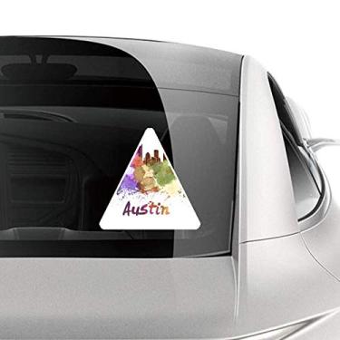 Imagem de DIYthinker Adesivo de carro em aquarela cidade Austin America para motocicleta bicicleta bagagem decalque