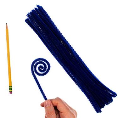 Imagem de Craft County Pacote com 100 peças coloridas de limpador de cachimbos – cores vibrantes – artes e artesanato – decorações de artesanato – projetos escolares criativos – atividades e festas infantis – hastes de chenille